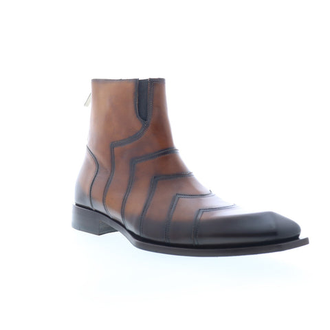 Mezlan 20493 Mens Brown Leather Zipper Casual Dress Boots