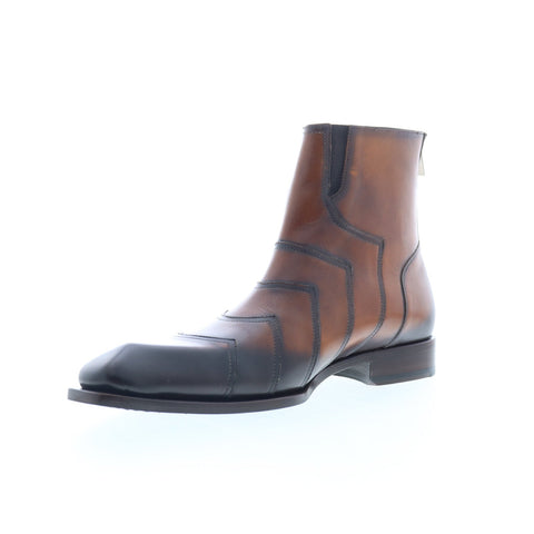 Mezlan 20493 Mens Brown Leather Zipper Casual Dress Boots