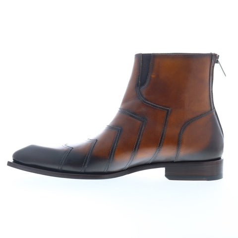 Mezlan 20493 Mens Brown Leather Zipper Casual Dress Boots
