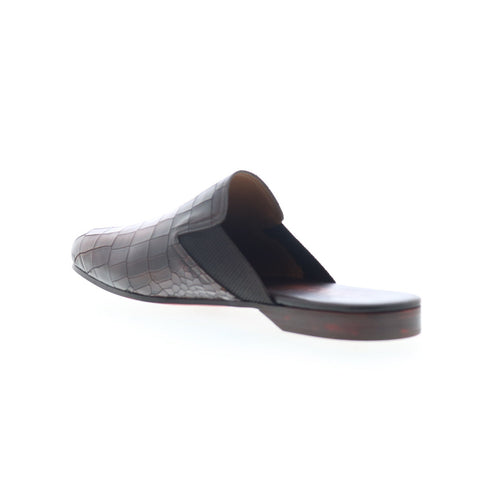Mezlan Elio Mule Slide 20514 Mens Brown Leather Slip On Mules Slippers Shoes