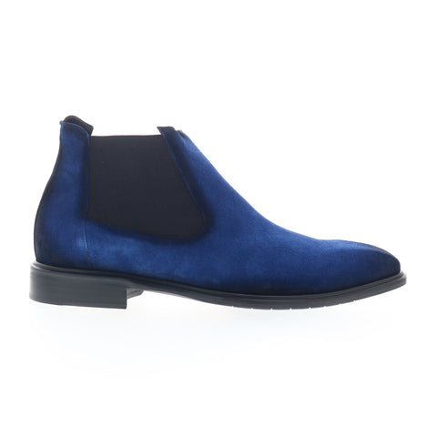 Mezlan Suede Chelsea Boot 20563 Mens Blue Suede Slip On Chelsea Boots