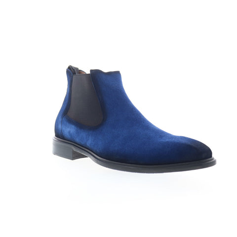 Mezlan Suede Chelsea Boot 20563 Mens Blue Suede Slip On Chelsea Boots