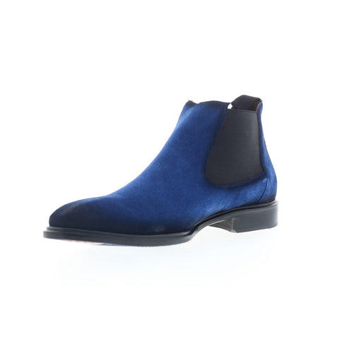 Mezlan Suede Chelsea Boot 20563 Mens Blue Suede Slip On Chelsea Boots