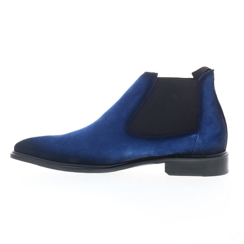Mezlan Suede Chelsea Boot 20563 Mens Blue Suede Slip On Chelsea Boots