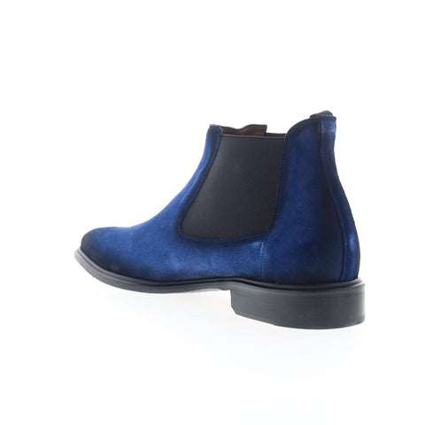 Mezlan Suede Chelsea Boot 20563 Mens Blue Suede Slip On Chelsea Boots