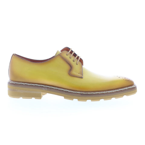 Mezlan Lightweight derby 20615 Mens Yellow Leather Oxfords Plain Toe Shoes