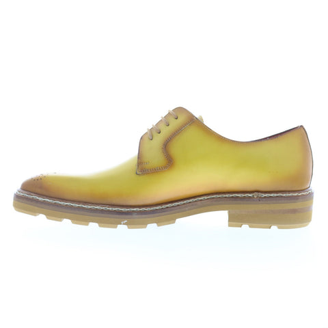 Mezlan Lightweight derby 20615 Mens Yellow Leather Oxfords Plain Toe Shoes