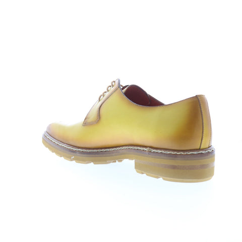 Mezlan Lightweight derby 20615 Mens Yellow Leather Oxfords Plain Toe Shoes