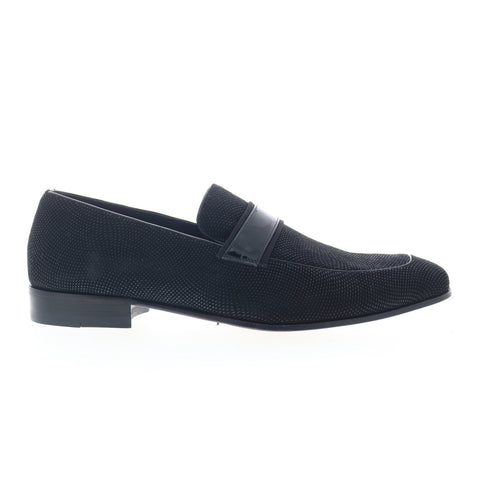 Mezlan Capizzi 20645 Mens Black Leather Loafers & Slip Ons Penny Shoes