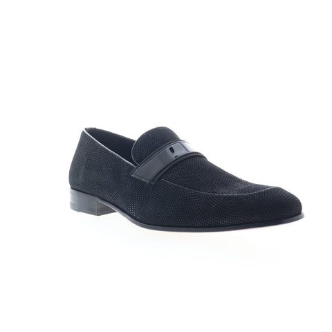 Mezlan Capizzi 20645 Mens Black Leather Loafers & Slip Ons Penny Shoes