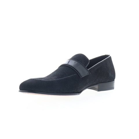 Mezlan Capizzi 20645 Mens Black Leather Loafers & Slip Ons Penny Shoes