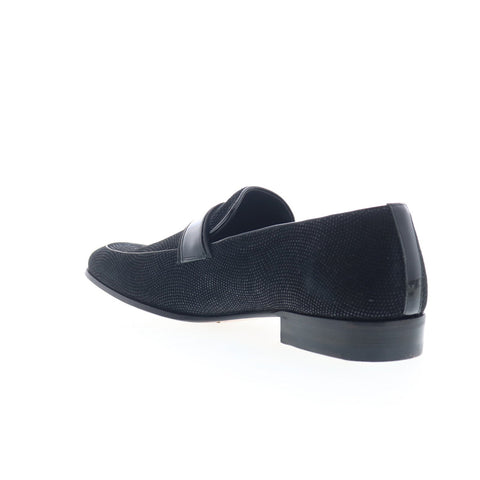 Mezlan Capizzi 20645 Mens Black Leather Loafers & Slip Ons Penny Shoes