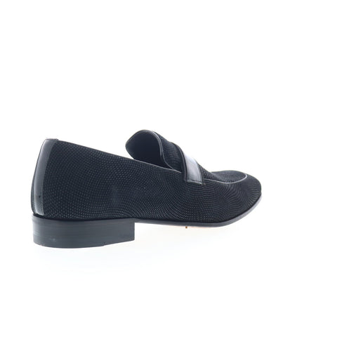 Mezlan Capizzi 20645 Mens Black Leather Loafers & Slip Ons Penny Shoes