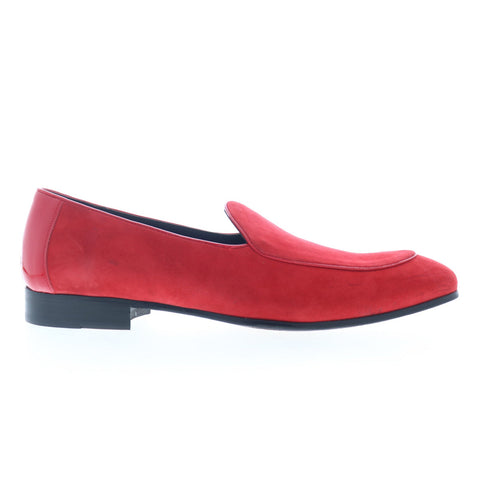 Mezlan Slip On Loafer 20646 Mens Red Suede Loafers & Slip Ons Casual Shoes