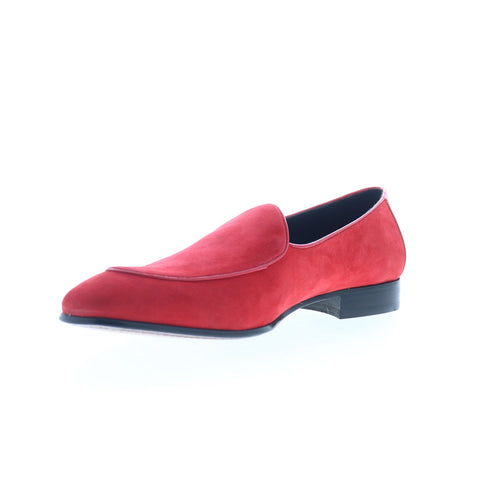 Mezlan Slip On Loafer 20646 Mens Red Suede Loafers & Slip Ons Casual Shoes