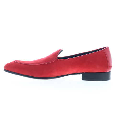 Mezlan Slip On Loafer 20646 Mens Red Suede Loafers & Slip Ons Casual Shoes
