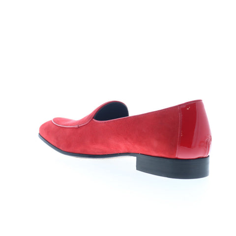Mezlan Slip On Loafer 20646 Mens Red Suede Loafers & Slip Ons Casual Shoes