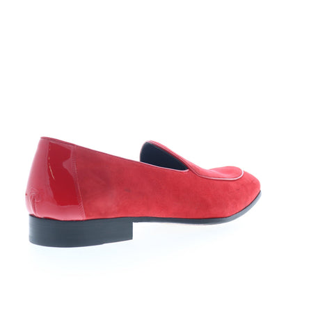 Mezlan Slip On Loafer 20646 Mens Red Suede Loafers & Slip Ons Casual Shoes