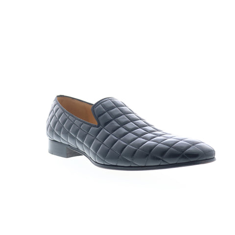Mezlan Quilted Leather Loafer 20647 Mens Black Loafers & Slip Ons Casual Shoes
