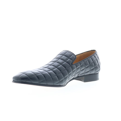 Mezlan Quilted Leather Loafer 20647 Mens Black Loafers & Slip Ons Casual Shoes