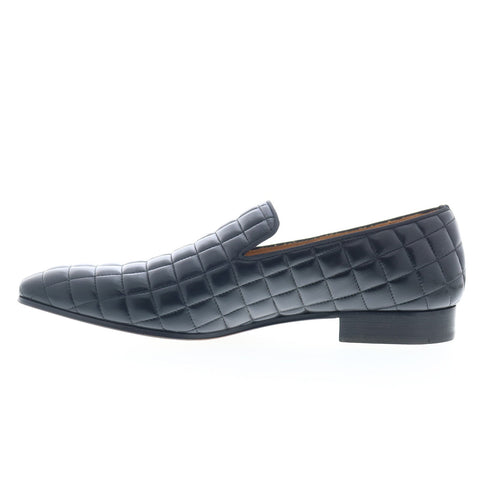 Mezlan Quilted Leather Loafer 20647 Mens Black Loafers & Slip Ons Casual Shoes