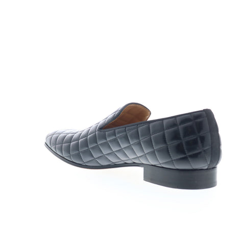 Mezlan Quilted Leather Loafer 20647 Mens Black Loafers & Slip Ons Casual Shoes