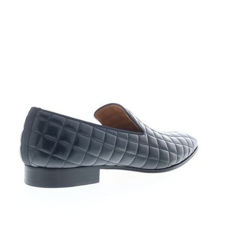 Mezlan Quilted Leather Loafer 20647 Mens Black Loafers & Slip Ons Casual Shoes