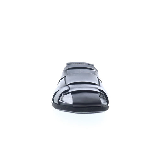 Mezlan Backless Fisherman Sandals 20668 Mens Black Mules Slippers Shoes