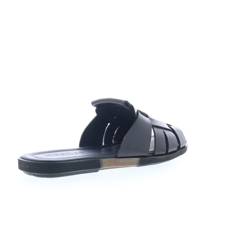 Mezlan Backless Fisherman Sandals 20668 Mens Black Mules Slippers Shoes