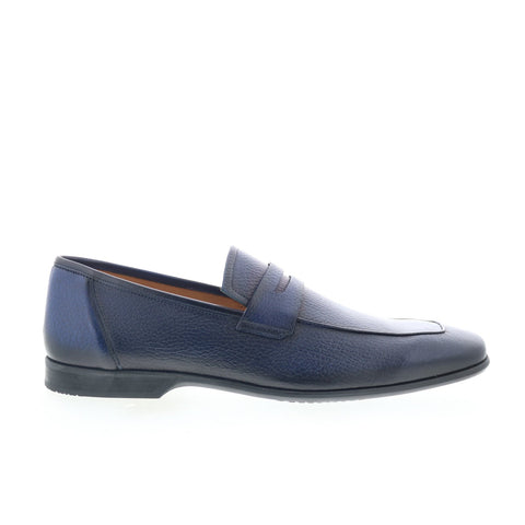 Mezlan Dress Comfort Slip On Deerskin 20693 Mens Blue Loafers Penny Shoes