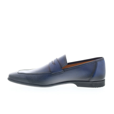 Mezlan Dress Comfort Slip On Deerskin 20693 Mens Blue Loafers Penny Shoes