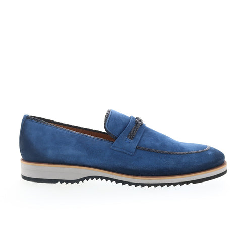 Mezlan Puerto Suede Cobalt Loafer 20837 Mens Blue Suede Loafers Casual Shoes
