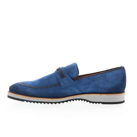 Mezlan Puerto Suede Cobalt Loafer 20837 Mens Blue Suede Loafers Casual Shoes