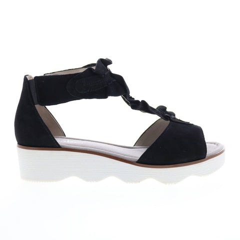 Gabor 21-613-17 Womens Black Suede Strap Sandals Shoes