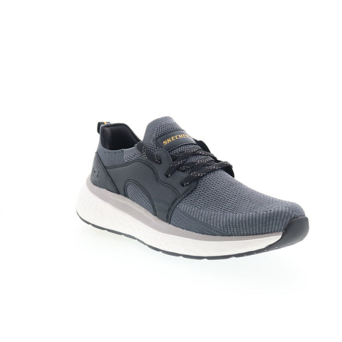 Skechers Lancer - Dalton 210986-BKGY Mens Gray Lifestyle Sneakers Shoes