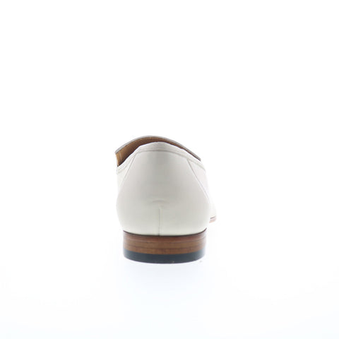 Mezlan Javea 21146 Mens White Leather Loafers & Slip Ons Tasseled Shoes