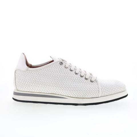 Mezlan Leather Summer Luce Perforated Mens White Lifestyle Sneakers Shoes