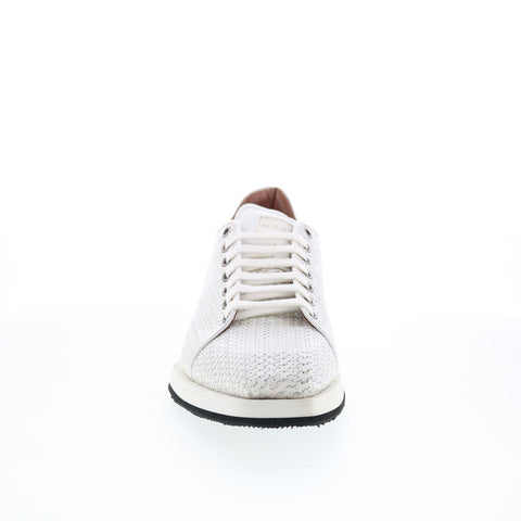 Mezlan Leather Summer Luce Perforated Mens White Lifestyle Sneakers Shoes