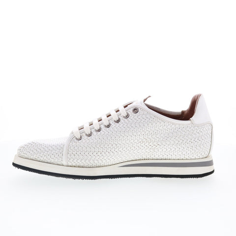 Mezlan Leather Summer Luce Perforated Mens White Lifestyle Sneakers Shoes