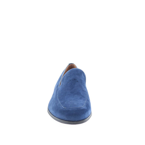 Mezlan Suede Slip On 21194 Mens Blue Suede Loafers & Slip Ons Casual Shoes