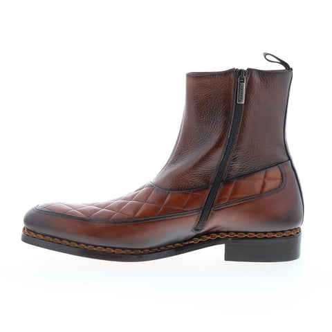 Mezlan Muisco Dress Zip Boot 21239 Mens Brown Leather Casual Dress Boots