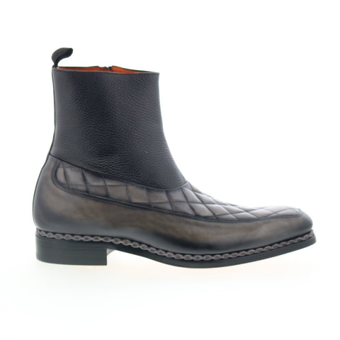 Mezlan Muisco Dress Zip Booot 21239 Mens Gray Leather Casual Dress Boots