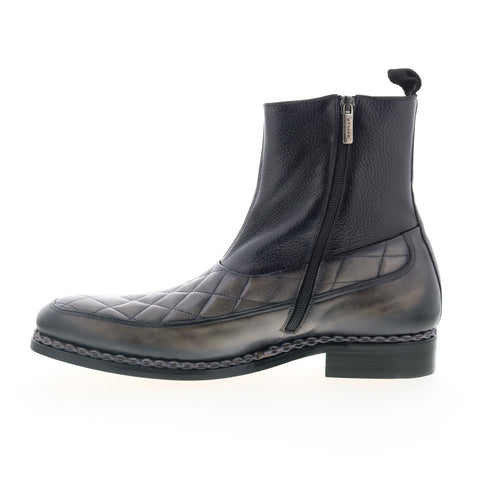 Mezlan Muisco Dress Zip Booot 21239 Mens Gray Leather Casual Dress Boots