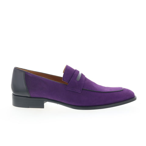 Mezlan Galeno Suede 21247 Mens Purple Suede Loafers & Slip Ons Penny Shoes