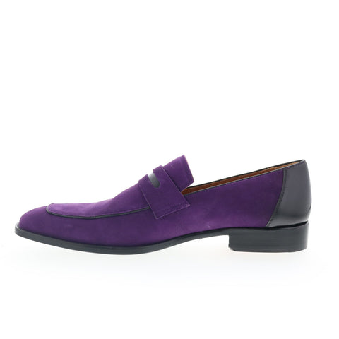 Mezlan Galeno Suede 21247 Mens Purple Suede Loafers & Slip Ons Penny Shoes