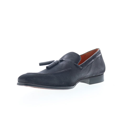 Mezlan Pavese Tassled Slip On 21310 Mens Gray Suede Loafers Tasseled Shoes