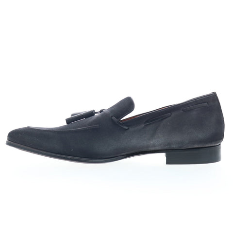 Mezlan Pavese Tassled Slip On 21310 Mens Gray Suede Loafers Tasseled Shoes