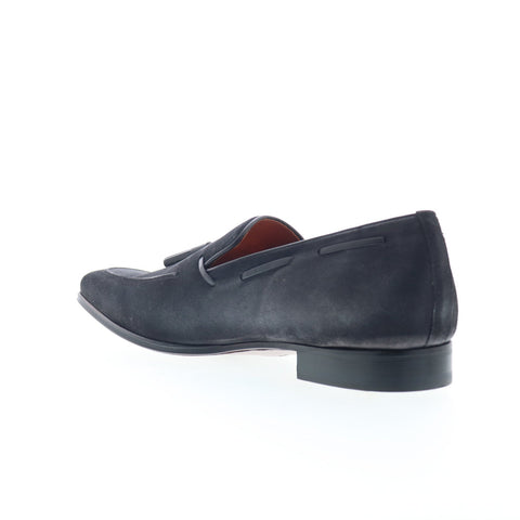 Mezlan Pavese Tassled Slip On 21310 Mens Gray Suede Loafers Tasseled Shoes