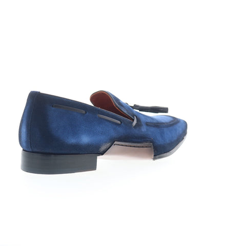 Mezlan Pavese Tassled Slip On Cobalt 21310 Mens Blue Loafers Tasseled Shoes