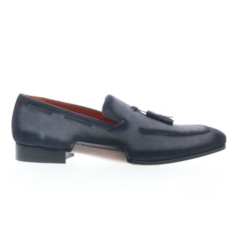 Mezlan Pavese Tassled Slip On Cobalt 21310 Mens Gray Loafers Tasseled Shoes